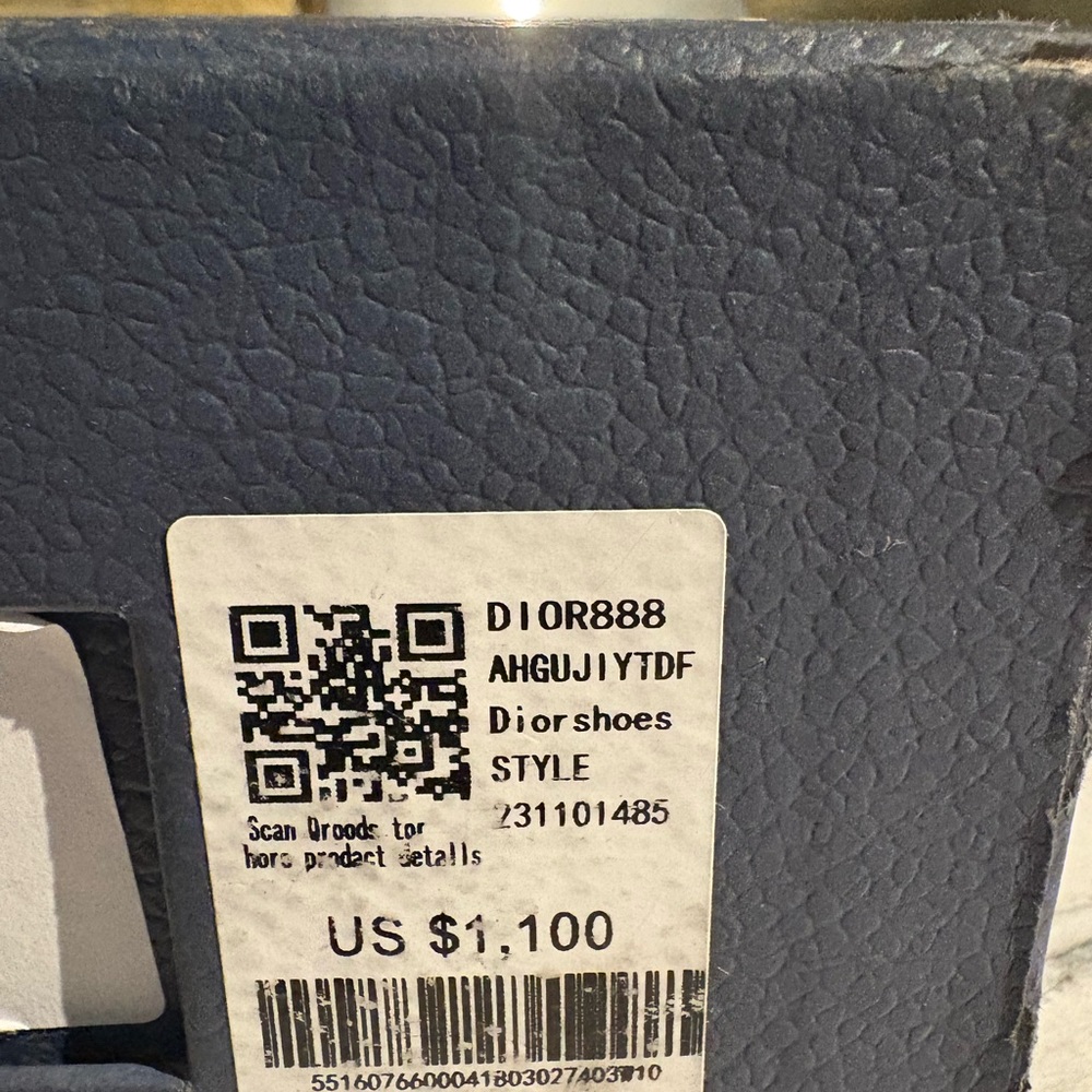 Dior Monogram High-Top Sneakers - Navy and White - Picture 8 of 16